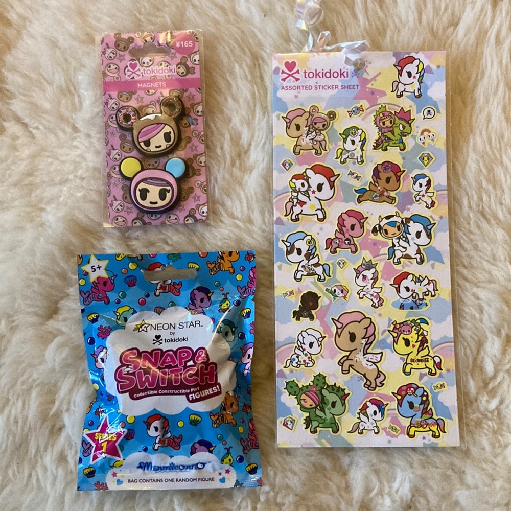 Tokidoki Mixed Bundle of Blind Bag, stickers, and magnets